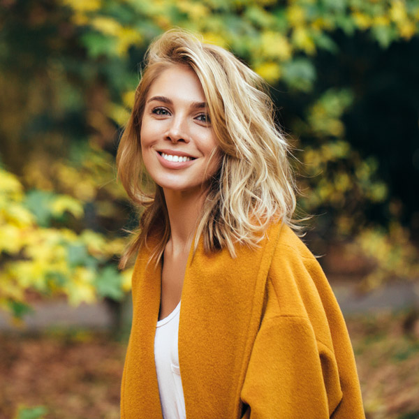 woman smiling